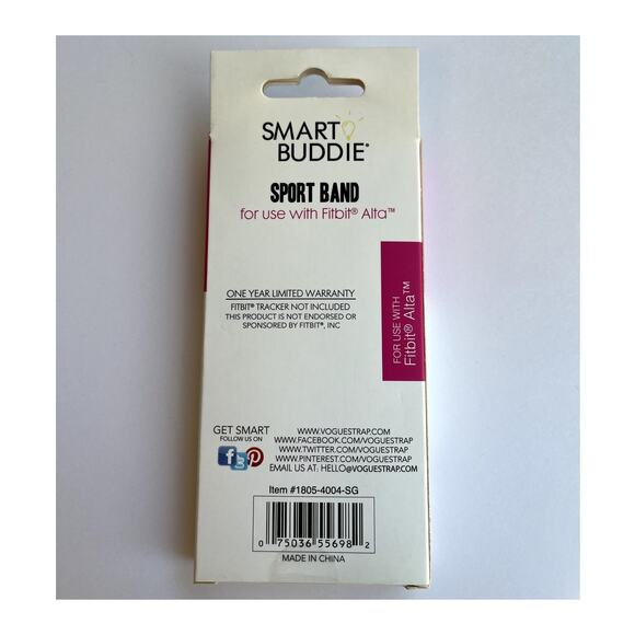 Smart Buddie Sport Band Pink Fitbit Alta New - Picture 3 of 5